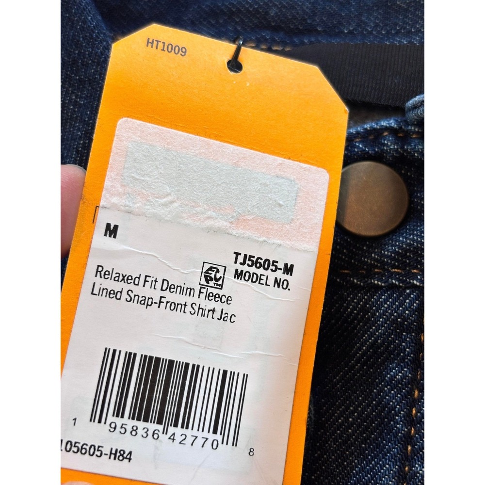 Carhartt Mens Relaxed Fit Denim Fleece Lined Snap-Front Shirt Medium - Picture 5 of 5